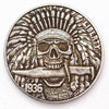 Copper Craft  Coin “Skull Native Warrior  “23mm Hobo Nickel Coin