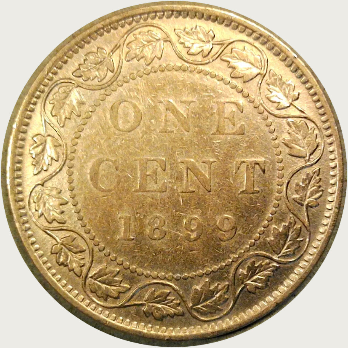 1899 Canada  Victoria Queen Large Penny Coin
