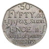 2005 Great Britain UK 50 pence 250 anniv of dictionary BU