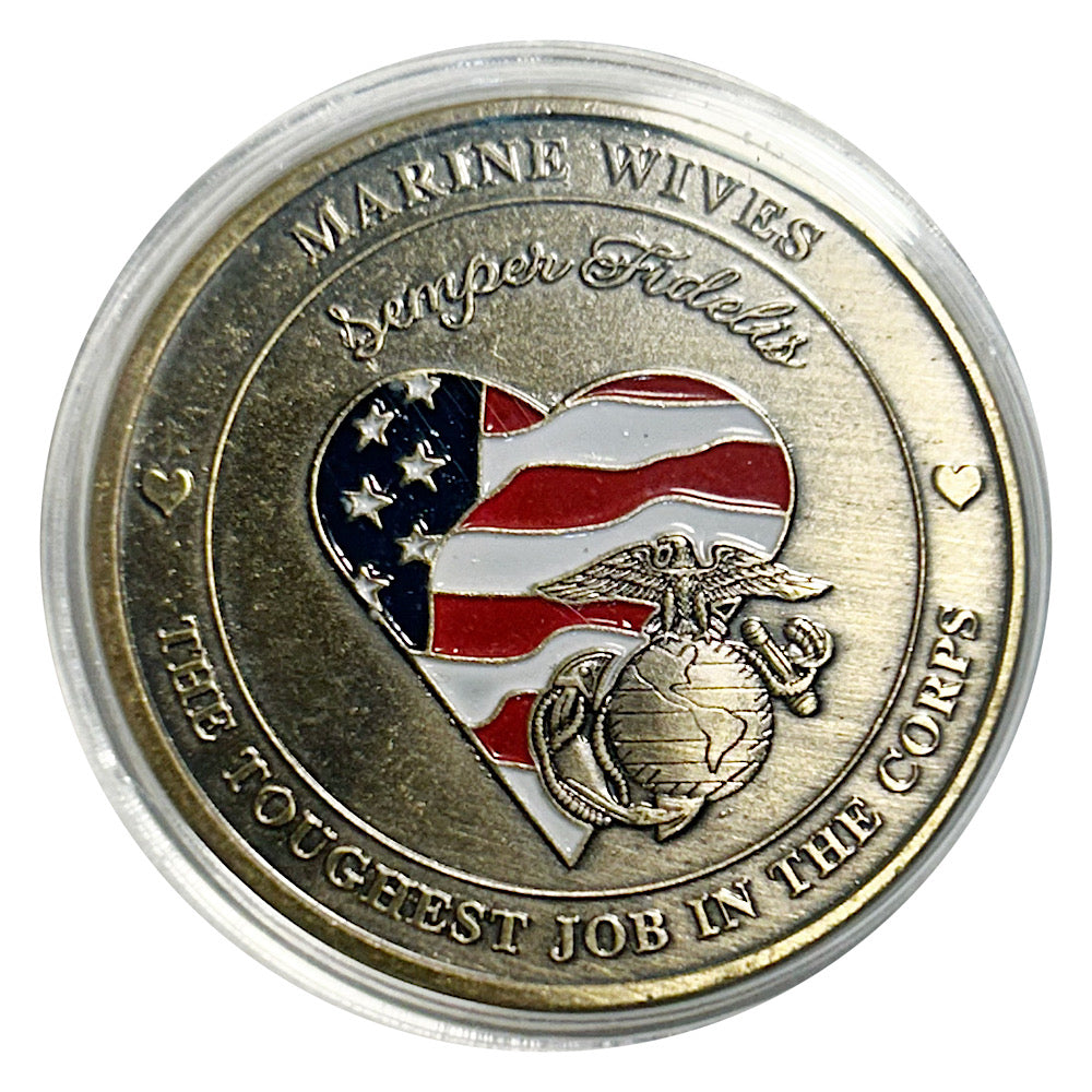 Lucky Colored Coin Lucky Coin Military Commemorative in Plastic Capsule
