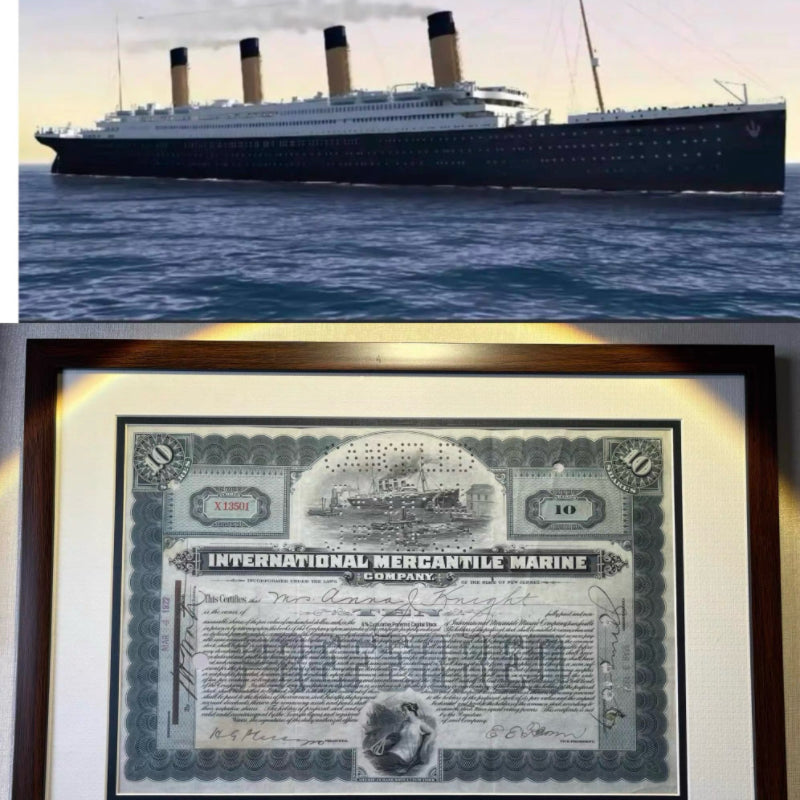 1923 Original International Mercantile Marine Stock Certificate  / Titanic Ocean Liner Collectible Vintage Maritime Document