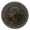 1871  Canada PEI large penny coin Nice Coin VF