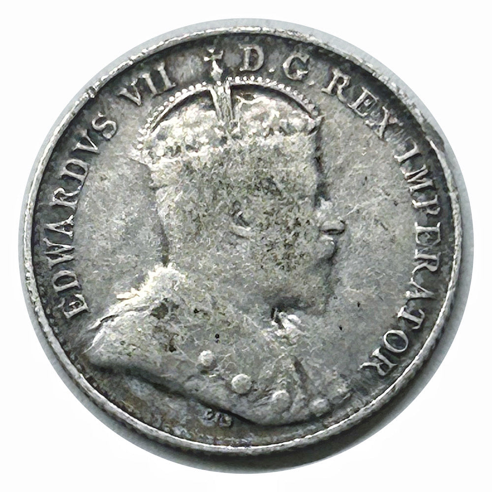 1902 Canada 5 Cents Silver - Edward VII Coin VF