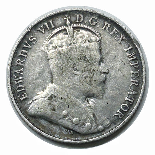 1902 Canada 5 Cents Silver - Edward VII Coin VF
