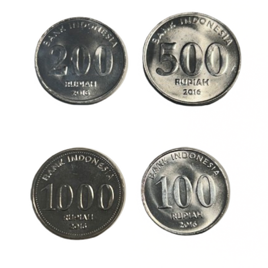 2016 Indonesia Rupiah Coin Set – 100 200 500 1000 Rupiah – Bank Indonesia BU