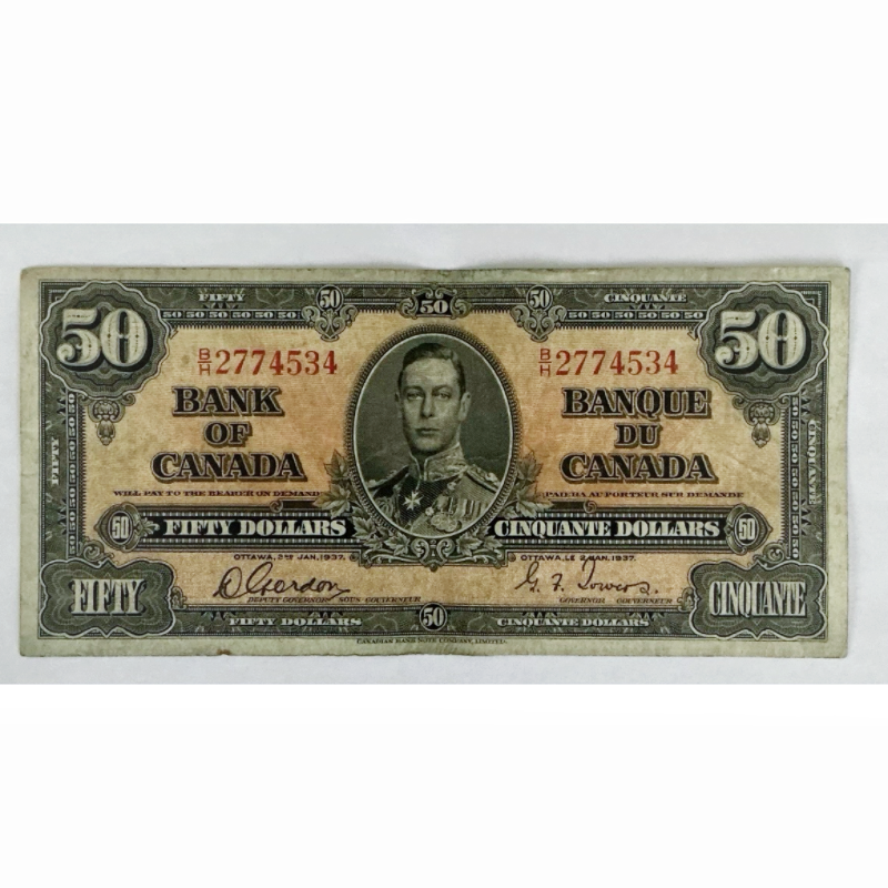 1937 Canada  $50 Note
