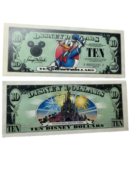 2002 Disney Dollar $10 DONALD DUCK Craft Banknote For kids Collection Uncirculated