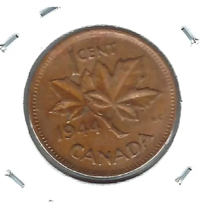 1944 1 Cent Canadian Penny Circulated Very Fine Condition