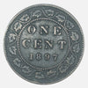 1897 Canada  Victoria Queen Large Penny Coin VG