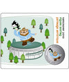 2010 Canada 50-cent Olympic Mascot Collector Card - Quatchi Skating & Miga Figure