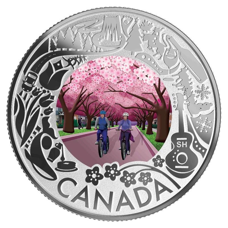 2019 Canada $3 Cherry Blossom – Fun and Festivities Silver Coin