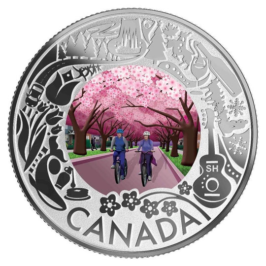 2019 Canada $3 Cherry Blossom – Fun and Festivities Silver Coin