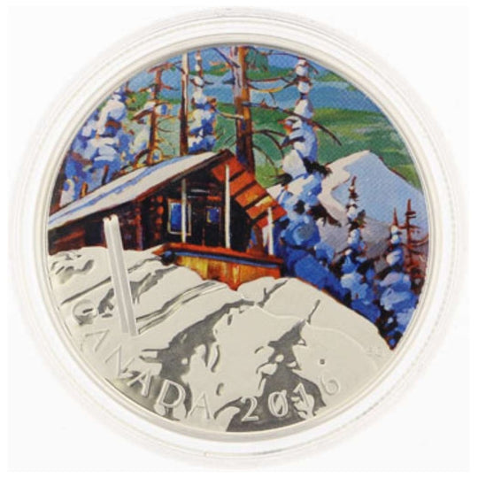 2016 $20 Canadian Landscapes – Ski Chalet, 1 oz .9999 Silver