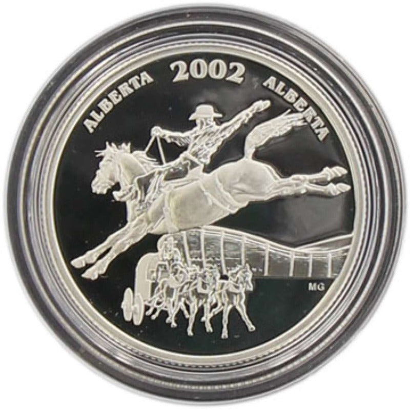 2002 Canada 50c Calgary Stampede Alberta .925 Silver Proof Coin