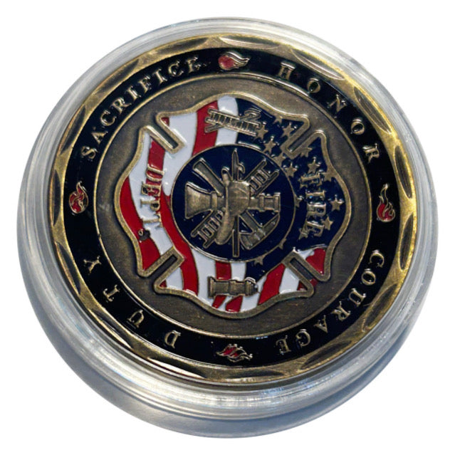 Lucky Craft Colored Coin Saint Florian Firefighter  in Plastic Capsule