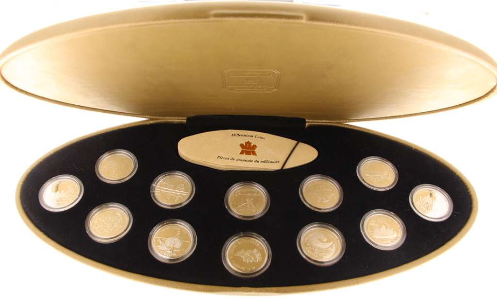 1999 Canada Millennium 12-Coin 25 Cent .925 Silver Proof Set RCM