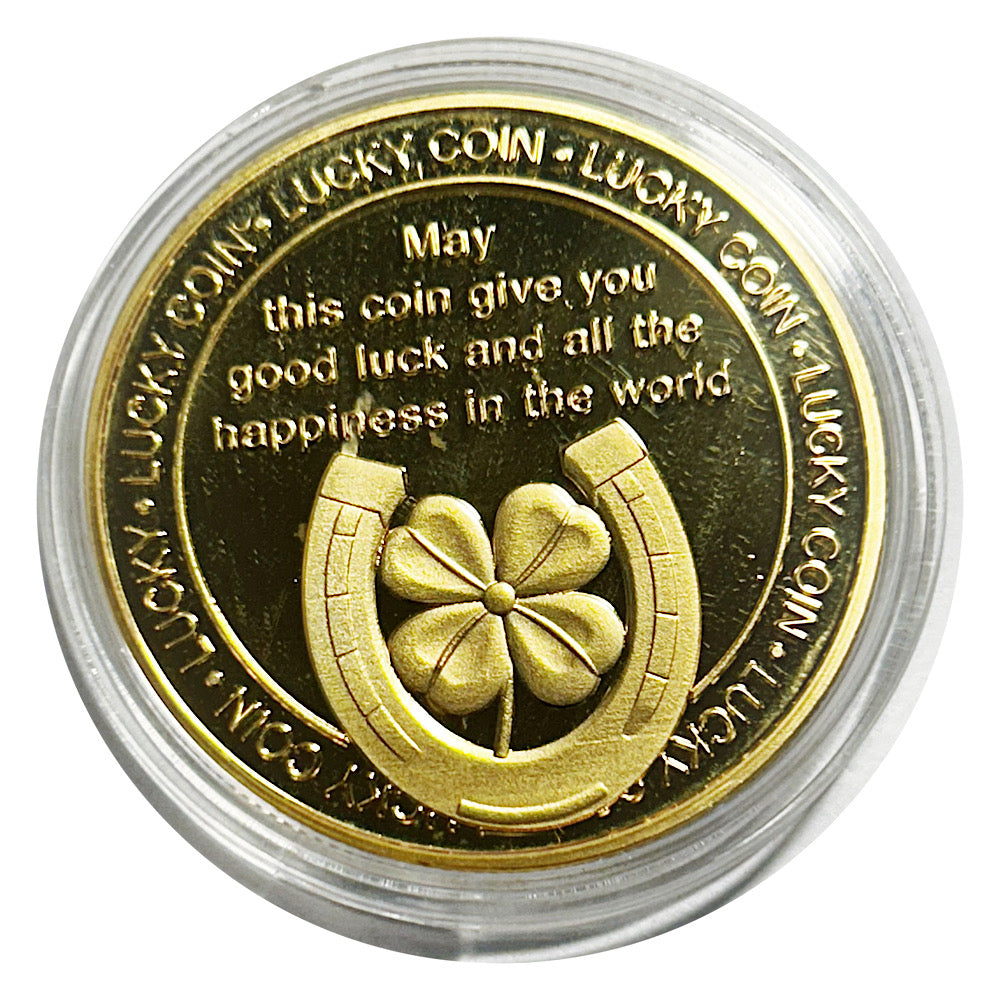 Lucky Coin Dollar & Pound Symbol in Plastic Capsule