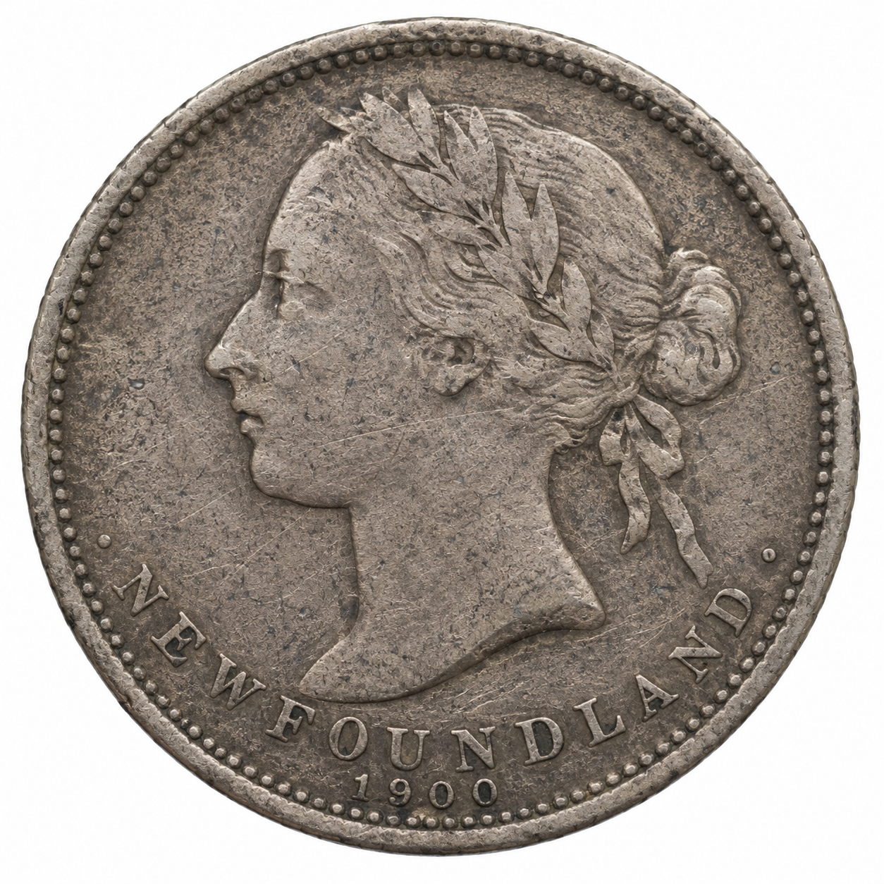 1900 Newfoundland 20 Cents Queen Victoria .925 Silver Canada VG