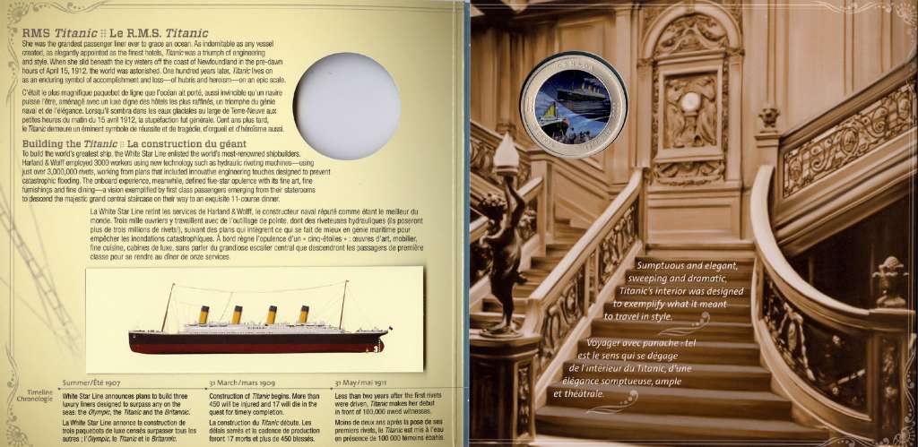 2012 Canada 25 Cents RMS Titanic 100th Anniversary Specimen Coin