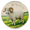 2027 Year of the Sheep Lucky Ram Colourized Commemorative Token Medal