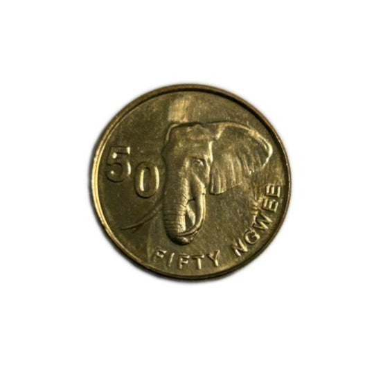 2012 Zambia 50 ngwee Elephant Coin UNC