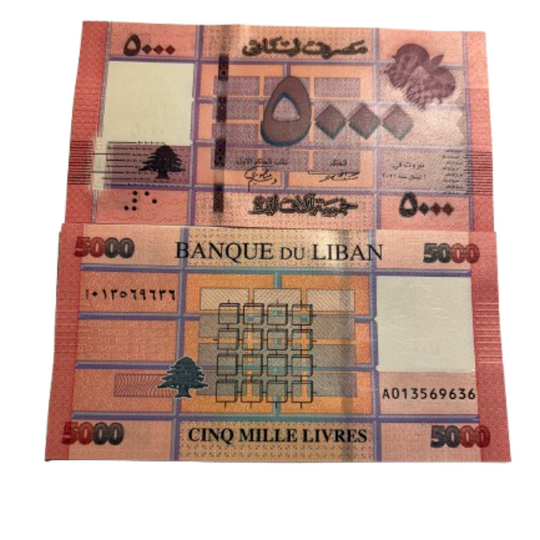 2021 Lebanon 5000 Livres Banknote UNC