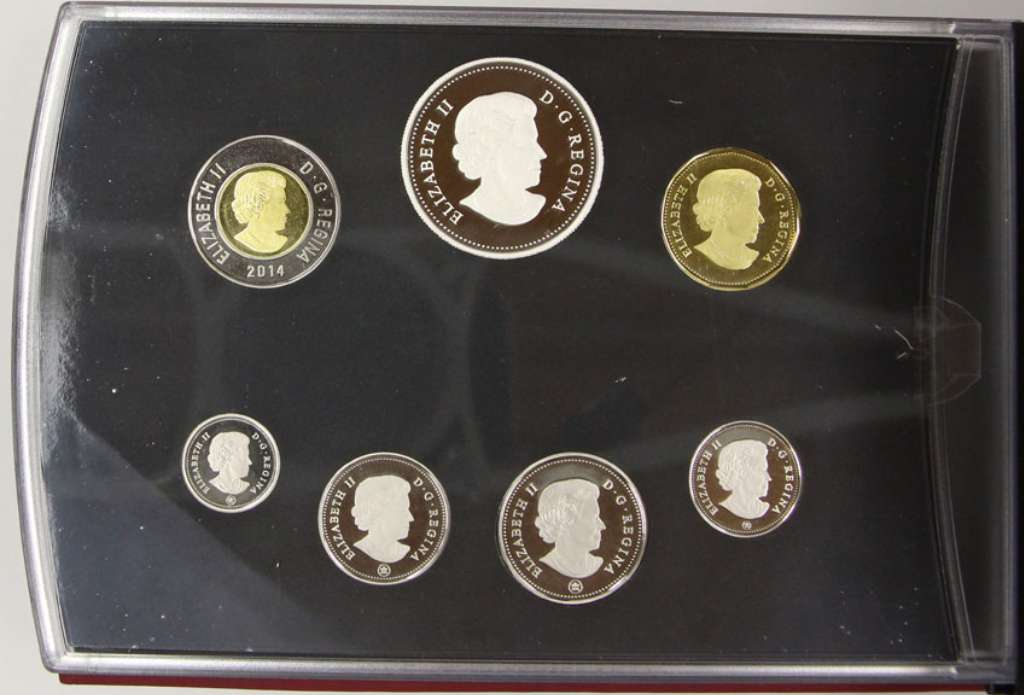 2015 Canada RCM Silver Dollar Proof Set Flag 50th Anniversary 7 Coins
