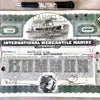1923 Original International Mercantile Marine Stock Certificate  / Titanic Ocean Liner Collectible Vintage Maritime Document