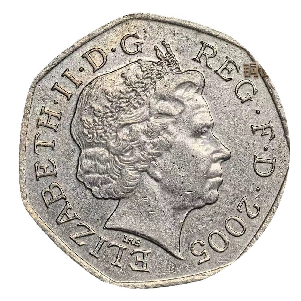 2005 Great Britain UK 50 pence 250 anniv of dictionary BU