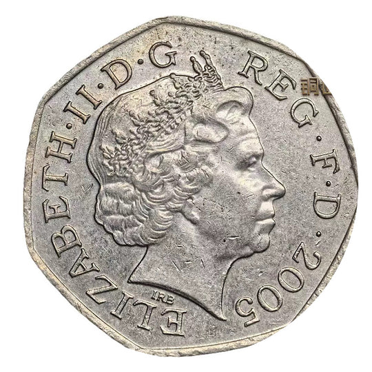 2005 Great Britain UK 50 pence 250 anniv of dictionary BU