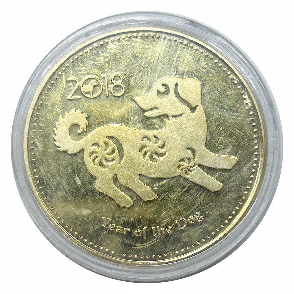 Lucky Craft Copper Coin Year of the Dog in Capsule