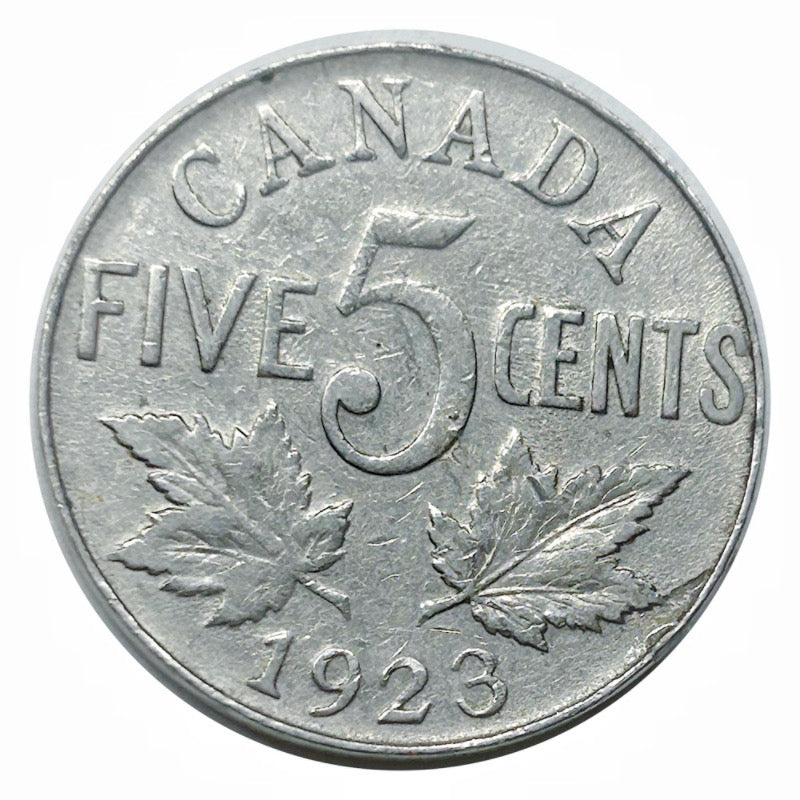 1923 Kanadische 5-Cent-Beaver-Nickelmünze (Umlauf) VF