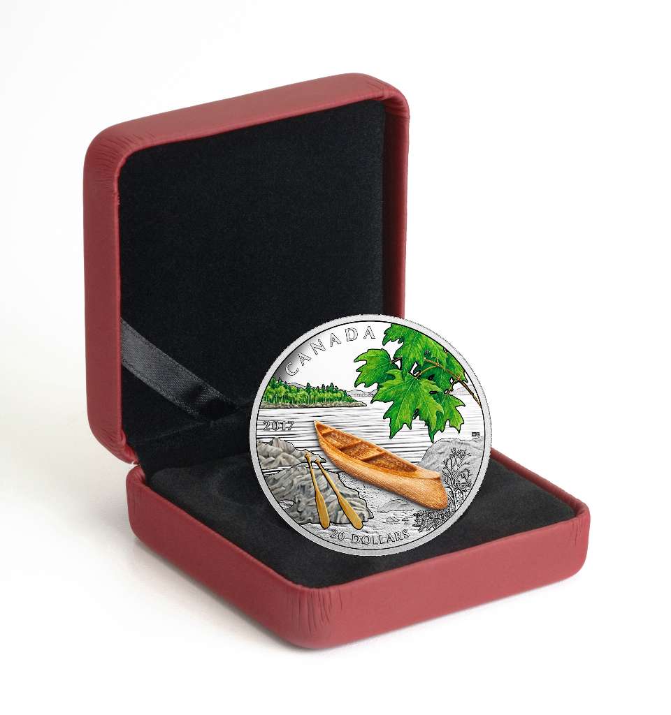 2017 Canada $20 Canoe to Tranquil Times .9999 Silver Proof Coin