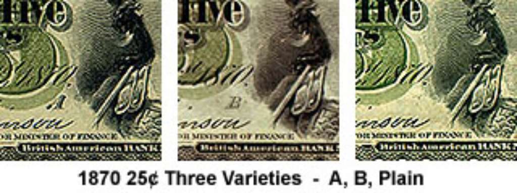1870 Canada 25 Cents Note