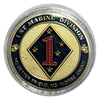 Lucky  Colored Coin US Marine Division in Protective Plastic Capsule