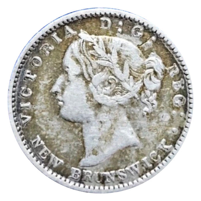 1864 New Brunswick 10 Cent Silver Coin VG