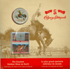 2012 CANADA 25 cent Calgary Stampede 100th Anniversary coloured quarter & stamps Set
