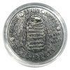 Lucky Copper Coin Moon Footprint in Protective Plastic Capsule