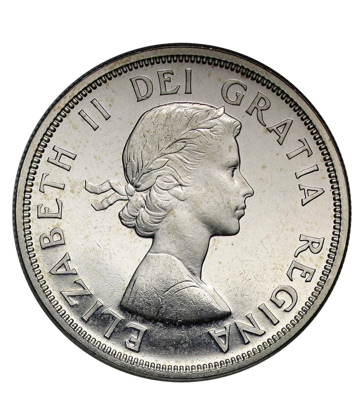 1964 Canadian Silver Dollar Coin  MS60