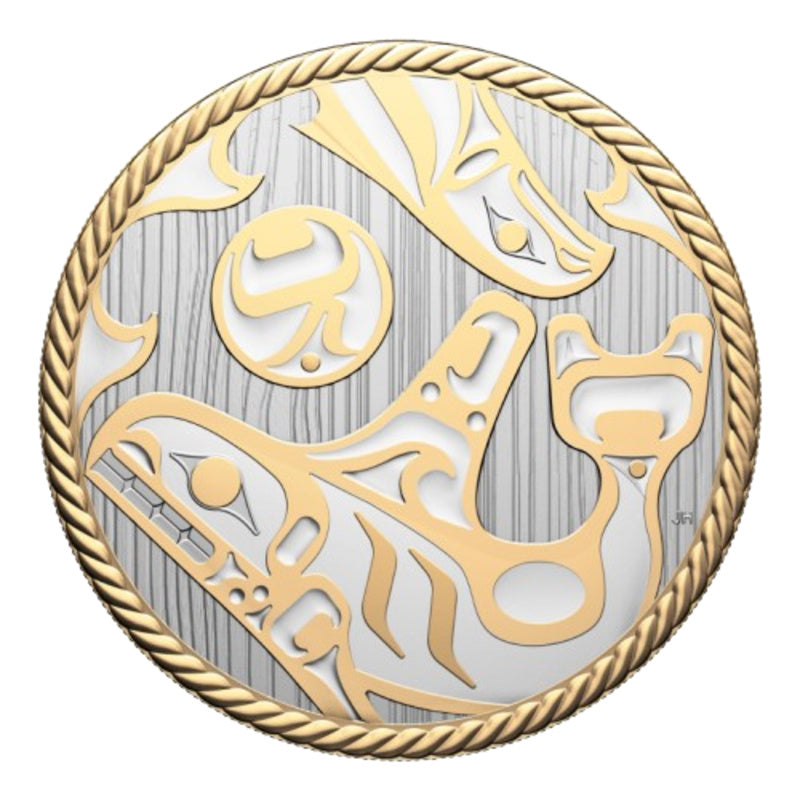 2025 Canada $30 The Ancestor Orca 2 oz Pure Silver Coin Selective Gold Plating