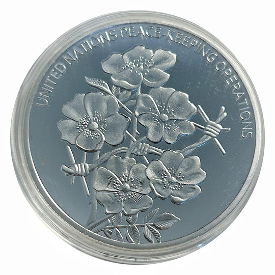 Lucky Craft Coin Peacekeeping Flowers Medal in Capsule
