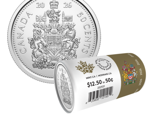 2026 Canada King Charles III Uncirculated 50 Cent Coat of Arms Half Dollar Coin