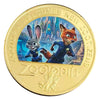 Zootopia Judy Hopps & Nick Wilde Police Colorized Gold-Plated Collectible Coin