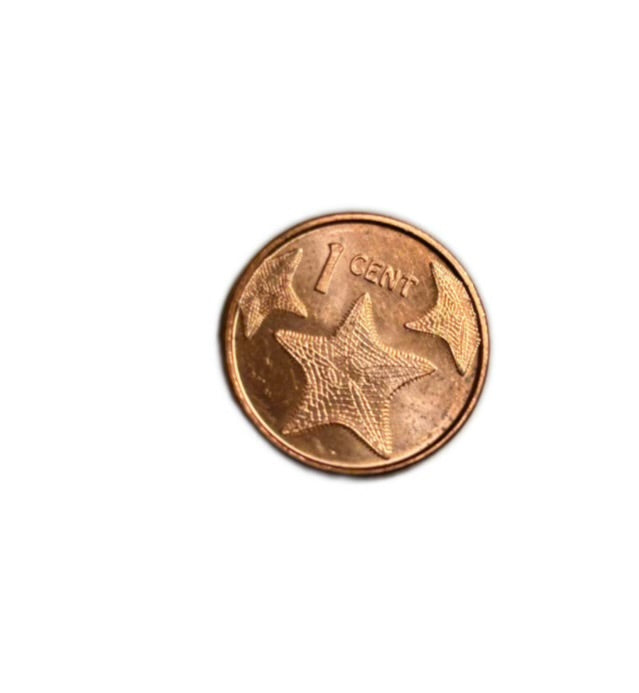 2015 Bahamas Coin  One Cent  Starfish  UNC