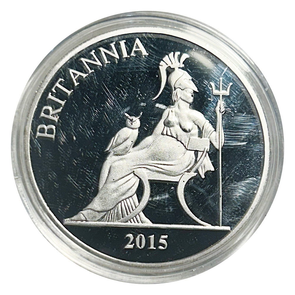 Lucky Coin Britain Britannia Goddess in Protective Plastic Capsule