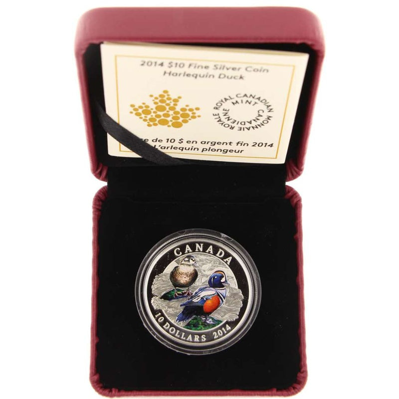2014 Canada $10 Harlequin Duck ½ oz Silver