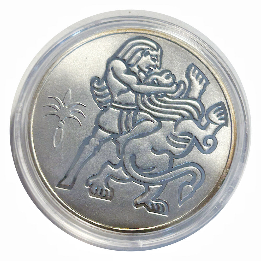 Lucky Craft Coin Ancient Mythology Hercules vs Lion Medal in Capsule