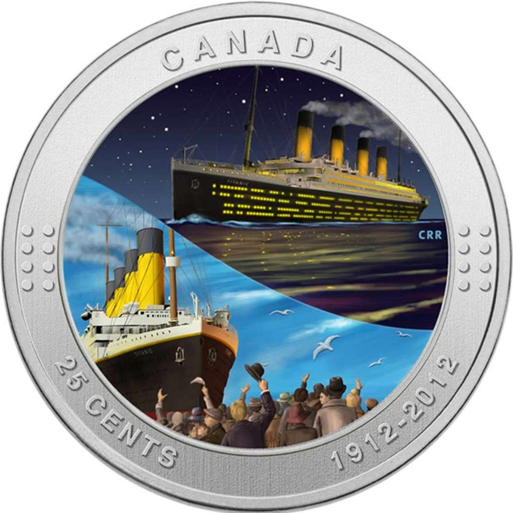 2012 Canada 25 Cents RMS Titanic 100th Anniversary Specimen Coin