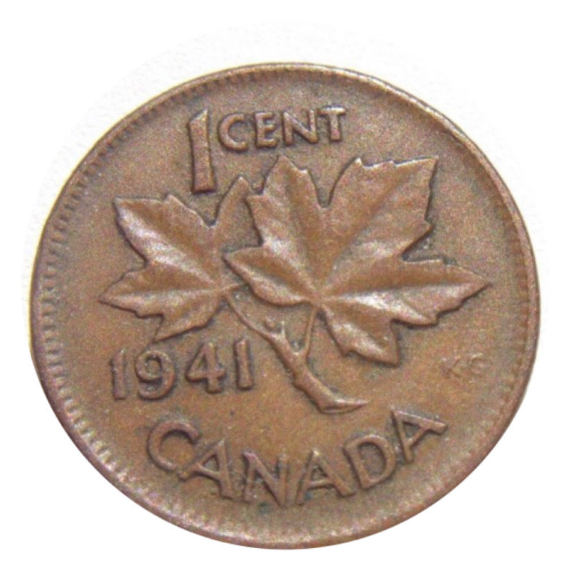 1941 1 Cent Canadian Penny circulé très bon état