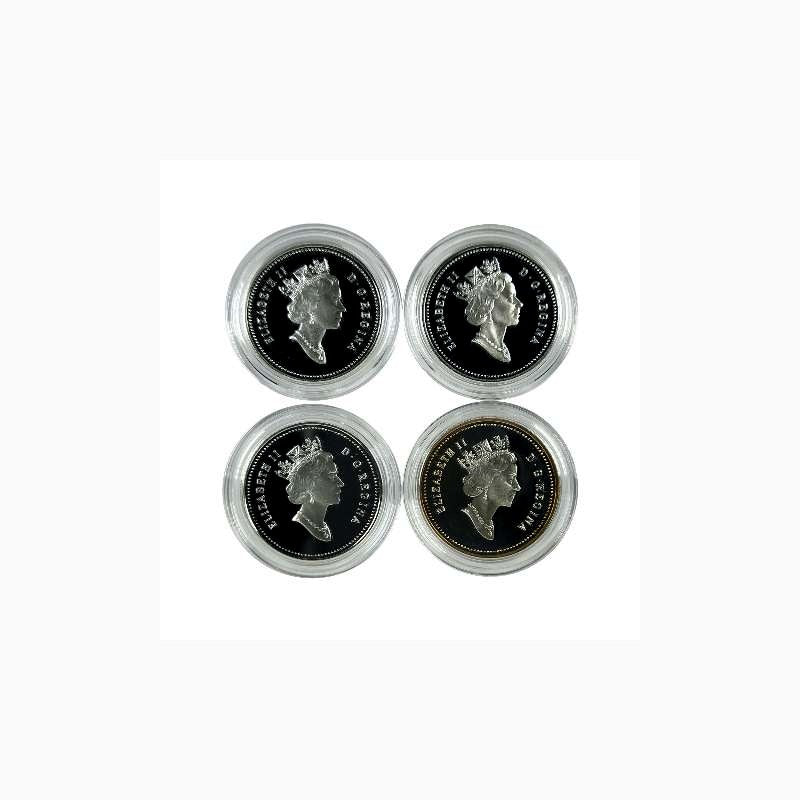 1997 Canada's Best Friends 4-Coin Sterling Silver 50c Proof Set RCM